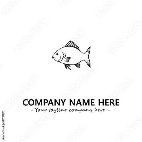 Fish silhouette logo company design vector illustration