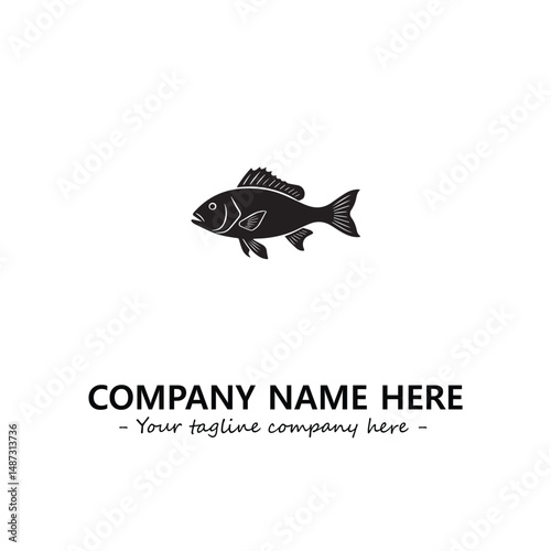 Fish silhouette logo company design vector illustration