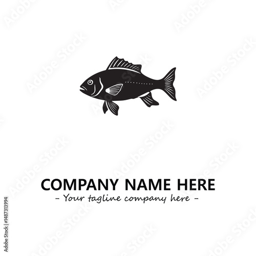 Fish silhouette logo company design vector illustration