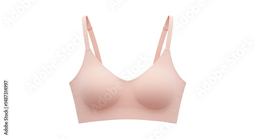 Nude seamless womens bra top close up
