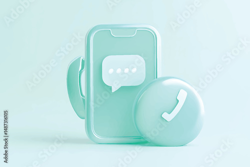 "3D Phone Call & Message Icons | Communication & Chat Symbol Animation | Contact Us Concept in 4K | Mobile Connectivity"

