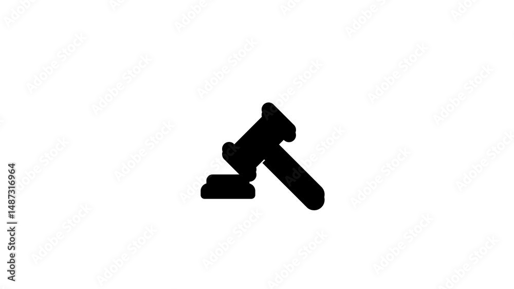 Animated Auction icon, auction hammer icon. Hammer hitting the judge's wooden gavel, gavel icon animation for the Court of Law and Justice. Animated Auction icon, auction hammer icon. Hammer hitting the judge's wooden gavel, gavel icon animation for the Court of Law and Justice.