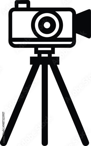 video camera on tripod