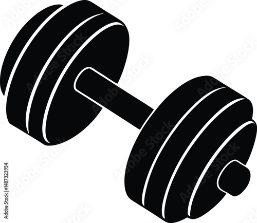 dumbbell isolated on white