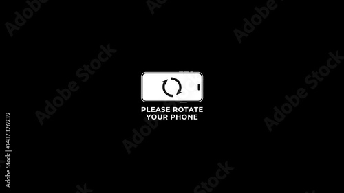 Black Modern rotate your Phone