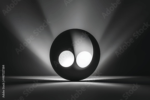 "Modern Yin Yang Light & Shadow | Abstract Balance and Duality Concept | Philosophical Zen Symbol in Cinematic 4K"

