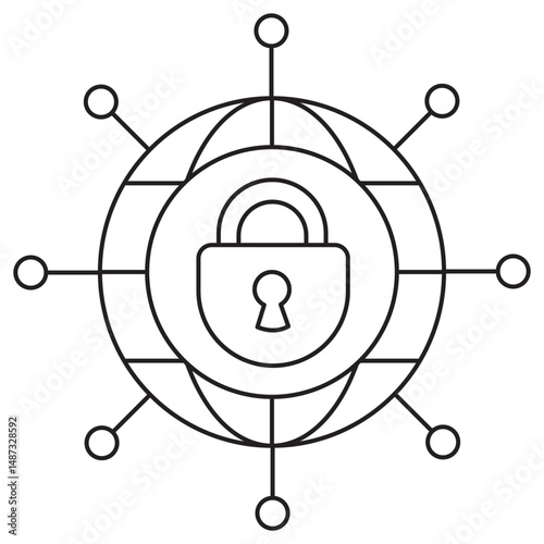 Secure Connection icon, Fortifying the Web Building a Secure Connection Every Time, Encrypted and Protected The Power of a Secure Connection, vector
