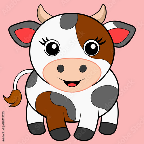 colorful cow cartoon