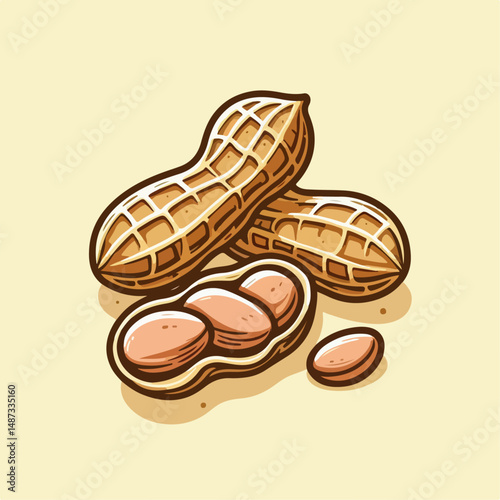 peanut vector illustration 