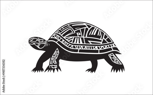 turtle isolated on white background. turtle, tribal, vector, ocean, marine, illustration, graphic, aquatic, artwork, silhouette