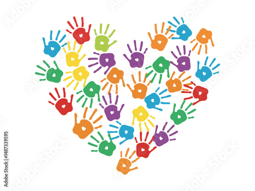 vector illustration hand heart digital art artwork silhouette friendship illustration connection