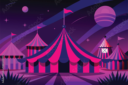 vector illustration of a circus tent