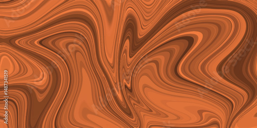 Artistic abstract swirls of orange and brown colors forming a unique fluid marbled effect for a creative design or background
