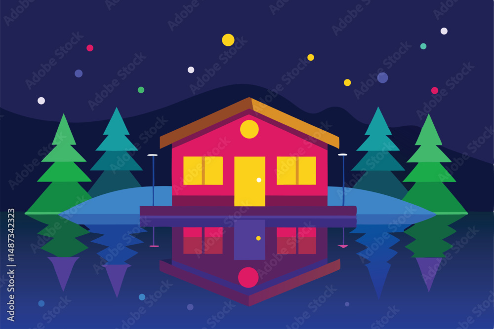 Fototapeta premium house in the night