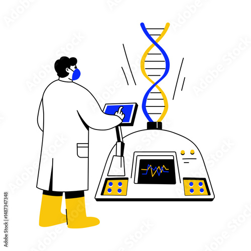 A sketchy illustration showing cloning process 