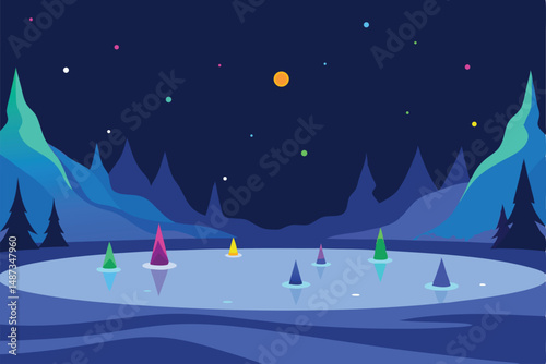 winter landscape with trees