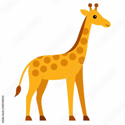 Camelopard vector on white baclground