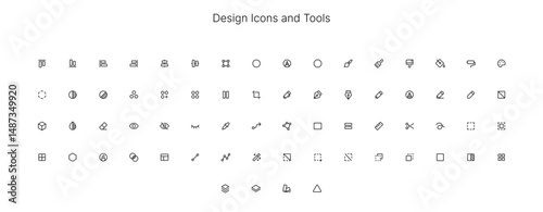 Set of design icons and tools