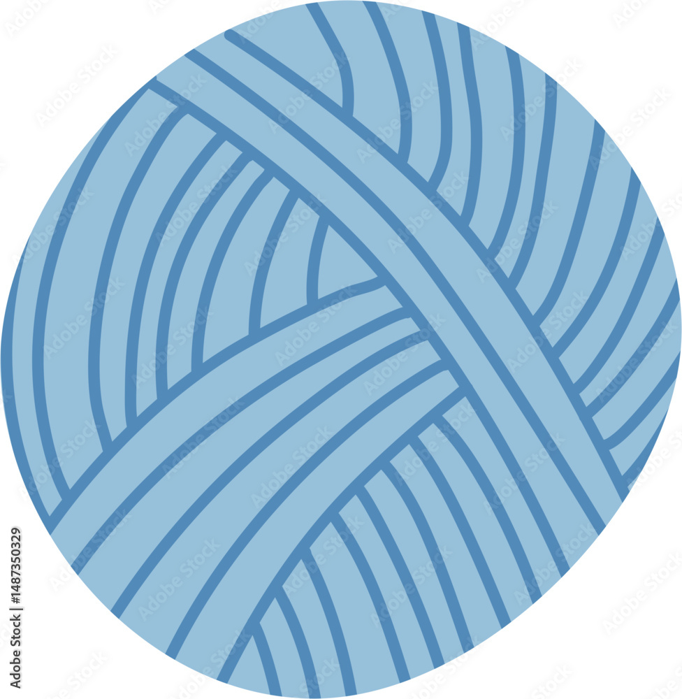 Obraz premium Blue knitting yarn ball vector