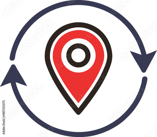 colorful GPS icon and Smart Location Refresh vector Icon. Free Download colorful GPS icon and Smart Location Refresh vector Icon. - GFXLoad