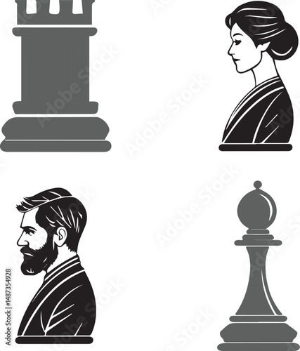 black chess pawn