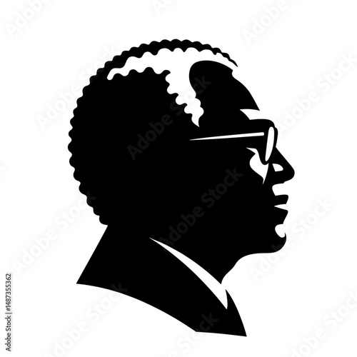 Elder African American man in profile symbolizing wisdom