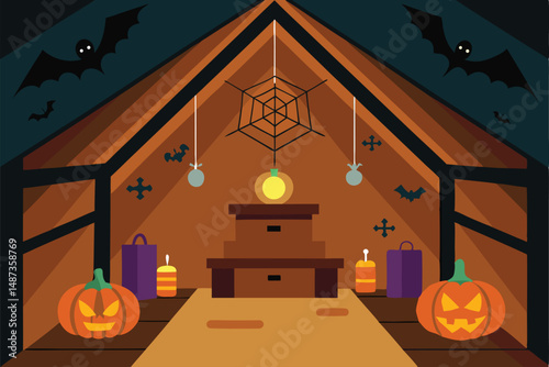 halloween pumpkin on the window