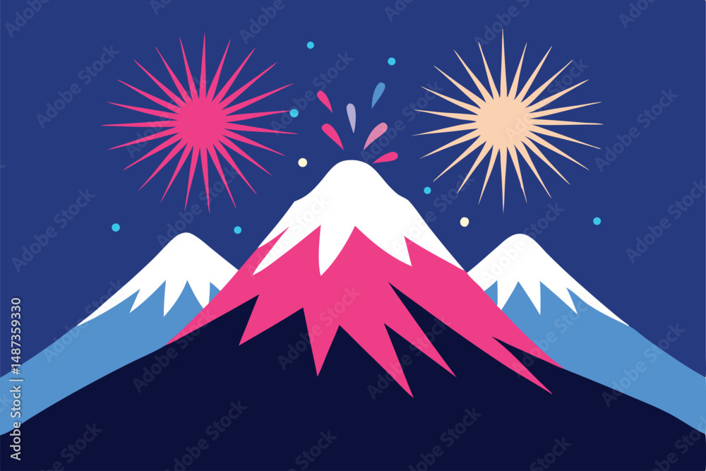 Fototapeta premium vector illustration of a mountain