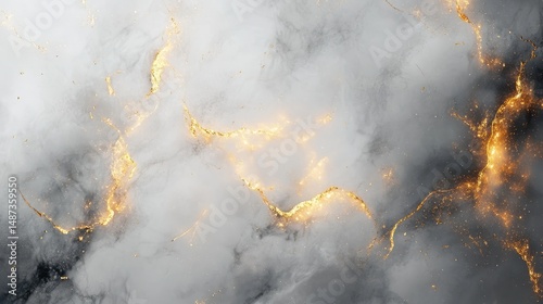 Abstract Gold Glitter and Smoke Texture Background