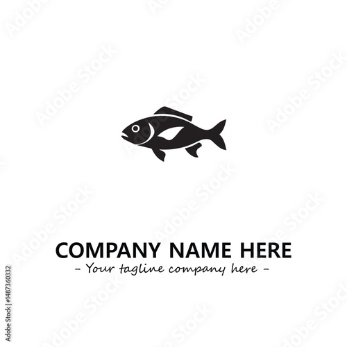 Fish silhouette logo company design vector illustration