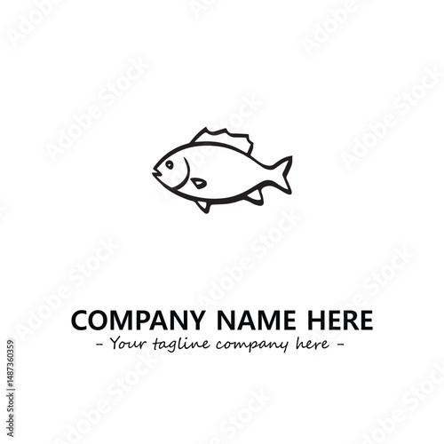 Fish silhouette logo company design vector illustration