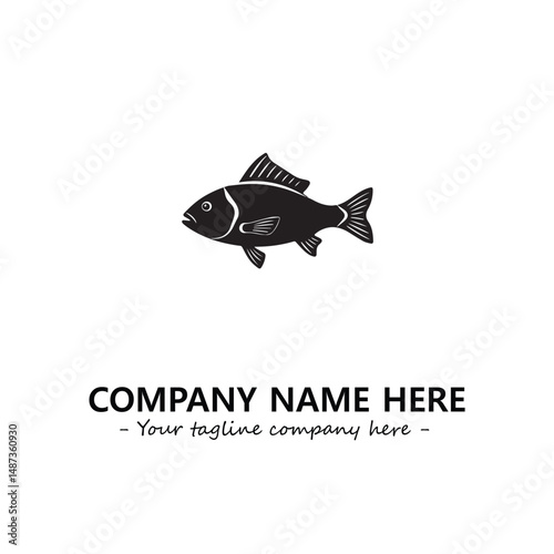 Fish silhouette logo company design vector illustration