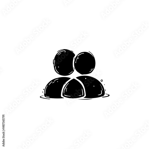Minimalist depiction showcasing community interaction and team coordination