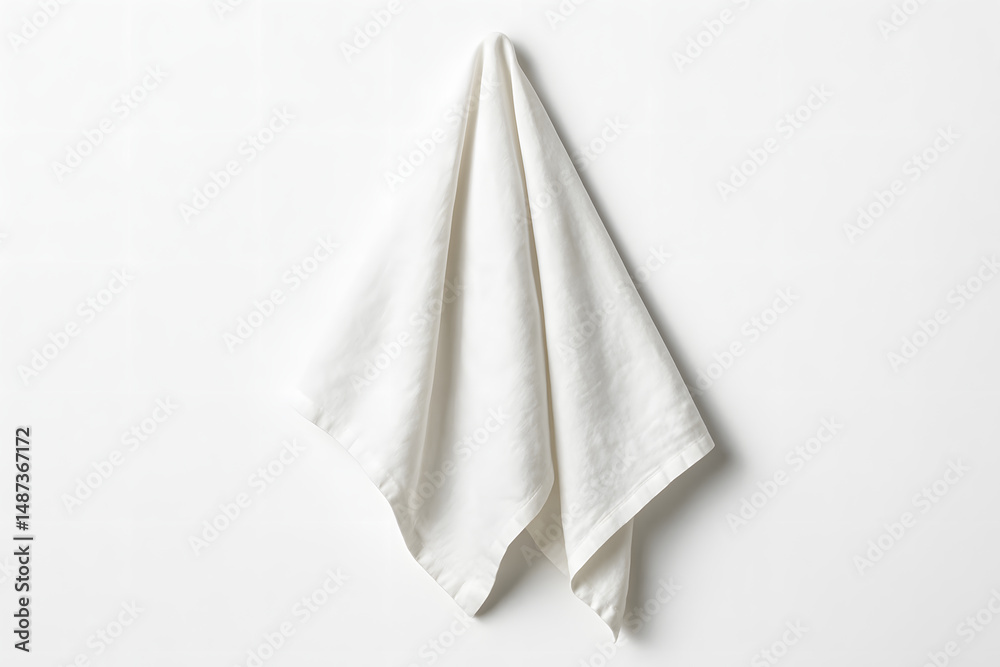 Naklejka premium Simple and Pure: Clean towel hanging, inviting a sense of fresh start and modern comfort