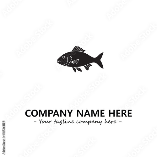 Fish silhouette logo company design vector illustration