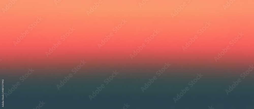 Naklejka premium Sunset over calm ocean water creating serene natural landscape with warm colors and tranquil atmosphere for relaxing backgrounds and nature-themed projects.