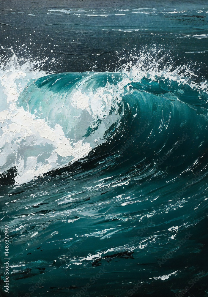 Obraz premium Sea oil painting, decorative painting 250516 (45