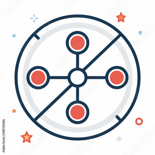Create a bold, vector illustration of a share icon with a single, prominent "1" overlayed.  The style should be clean and modern.