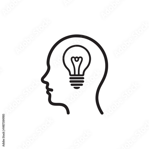 brain idea icon vector design