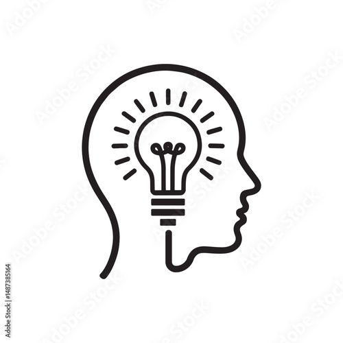 brain idea icon vector design