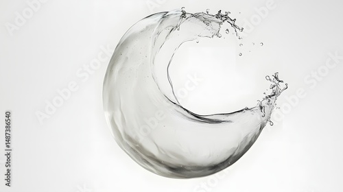 18. Liquid-like crescent shape appearing suspended in air