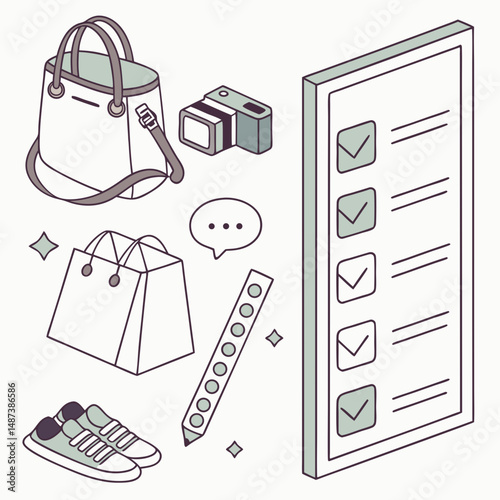 product wishlist design vector white background