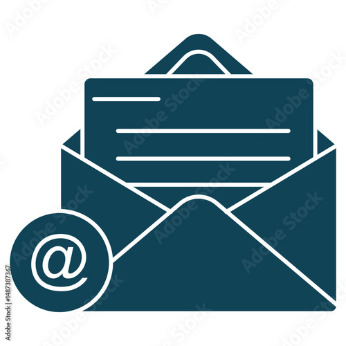 Email icon, Smart Mail Fast, Secure & Organized Communication, Inbox Power Streamline Your Messaging Experience, vector