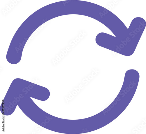 Endless Circle Rotating Arrows in Purple Color