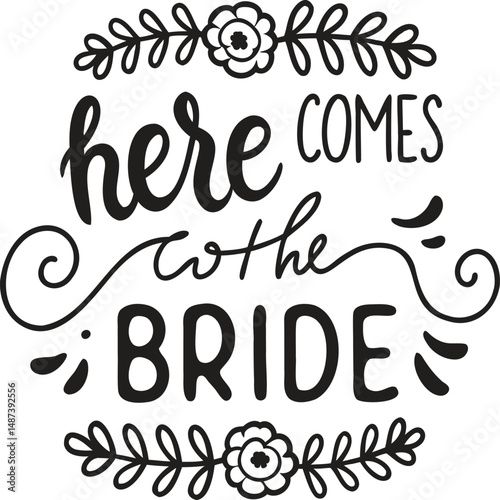 Here Comes the Bride (Leaf Accent)