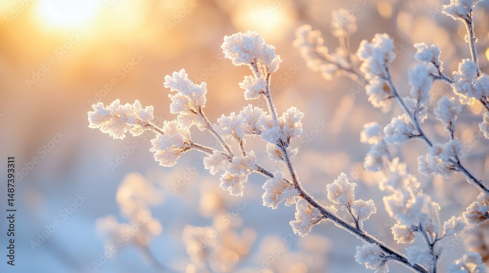 Frost Covered Branches at Sunrise Winter Wonderland Frost Covered Branches at Sunrise Winter Wonderland
