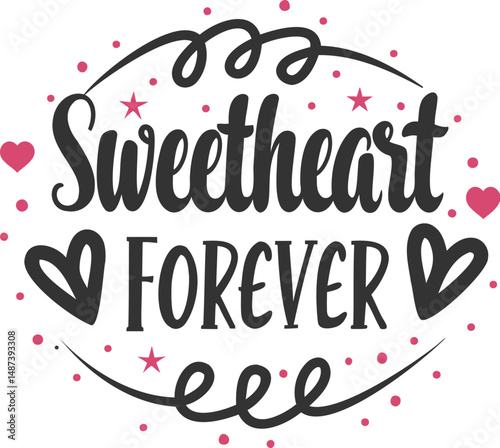 Sweetheart Forever (Swirl Dots)