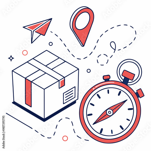 order tracking design vector white background