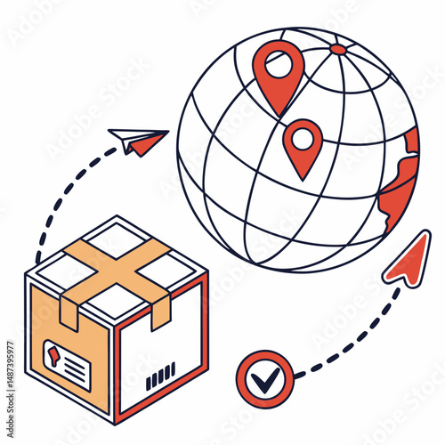 order tracking design vector white background