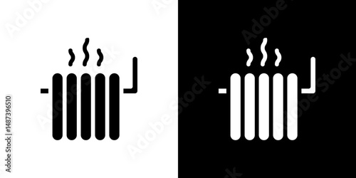 Radiator icon in solid flat trendy design style.